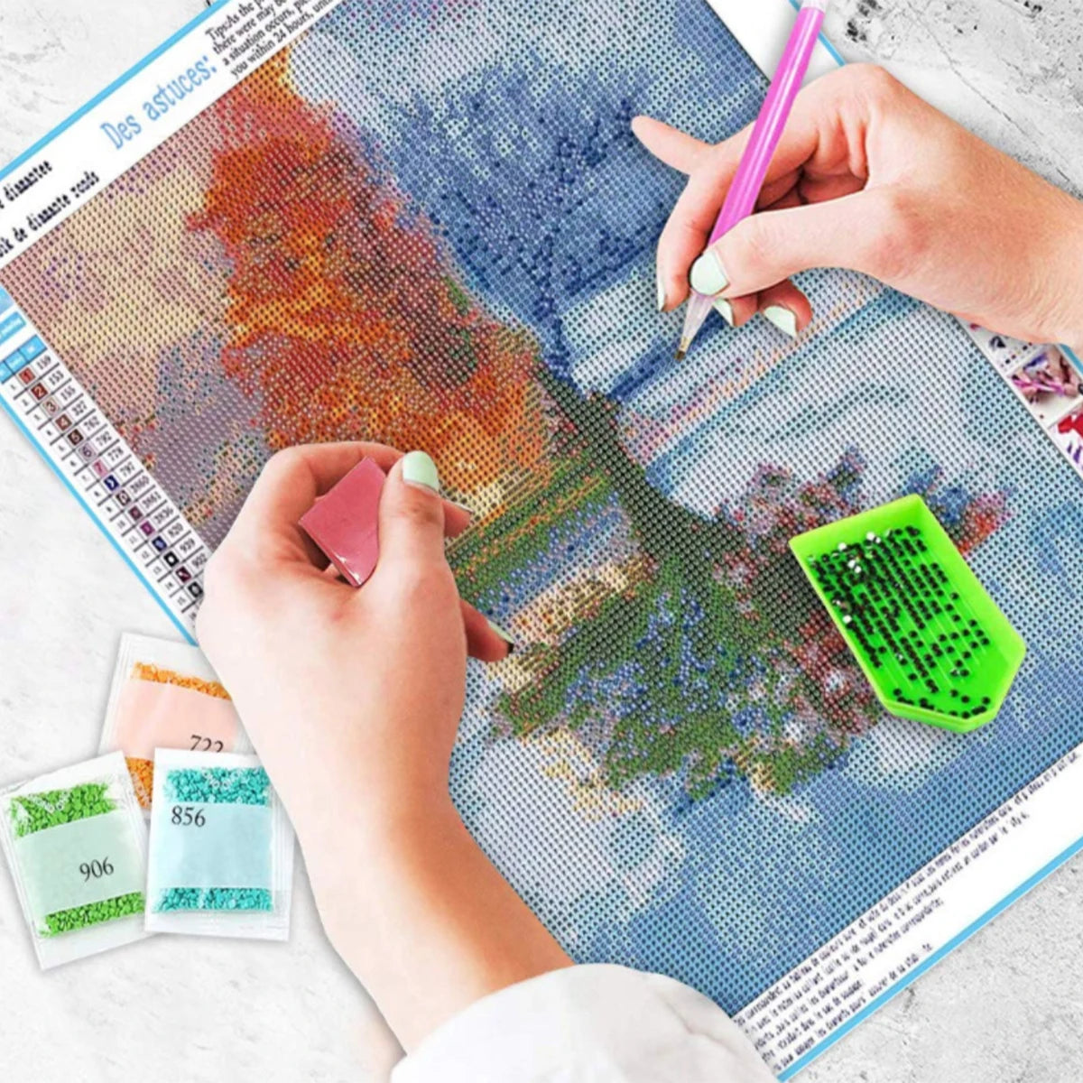 DIY Diamond Painting Kit Round Diamond Van Gogh's Starry Sky Full Diamond Mosaic Home Decoration Painting Cross Stitch Kit