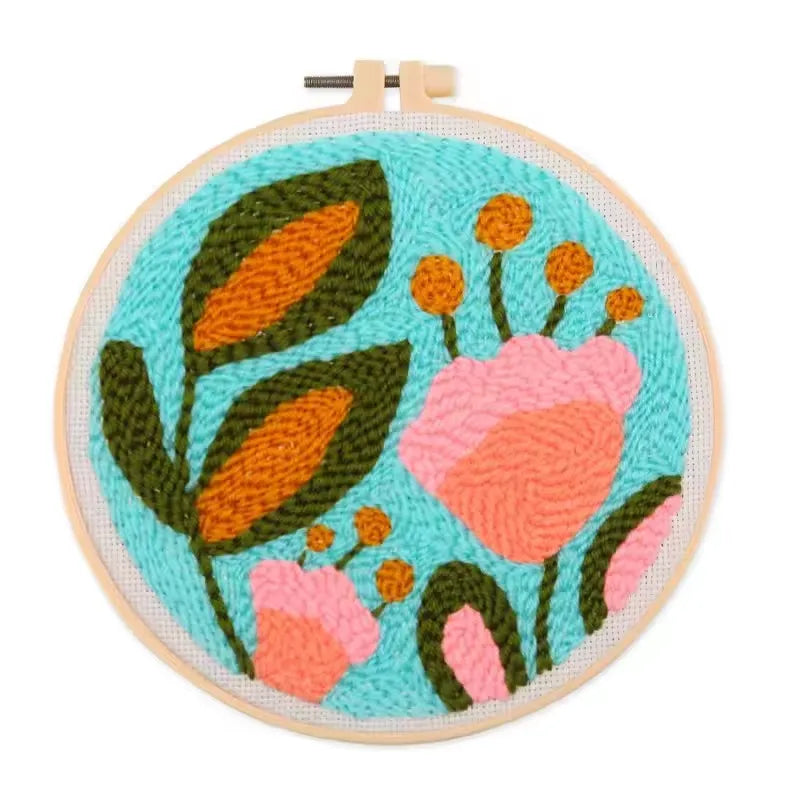 DIY Punch Needle Embroidery Kit – Floral Pattern