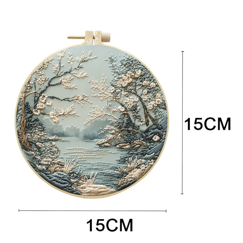 Nature Scenery Embroidery Kit for Beginners
