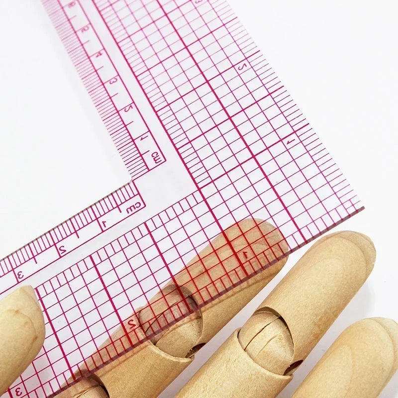 ‌L-Shaped Quilting Ruler - Right-Angle Sewing Tool for Fabric Cutting, Patchwork, Drawing & Craft (Multi-Purpose Technical Ruler