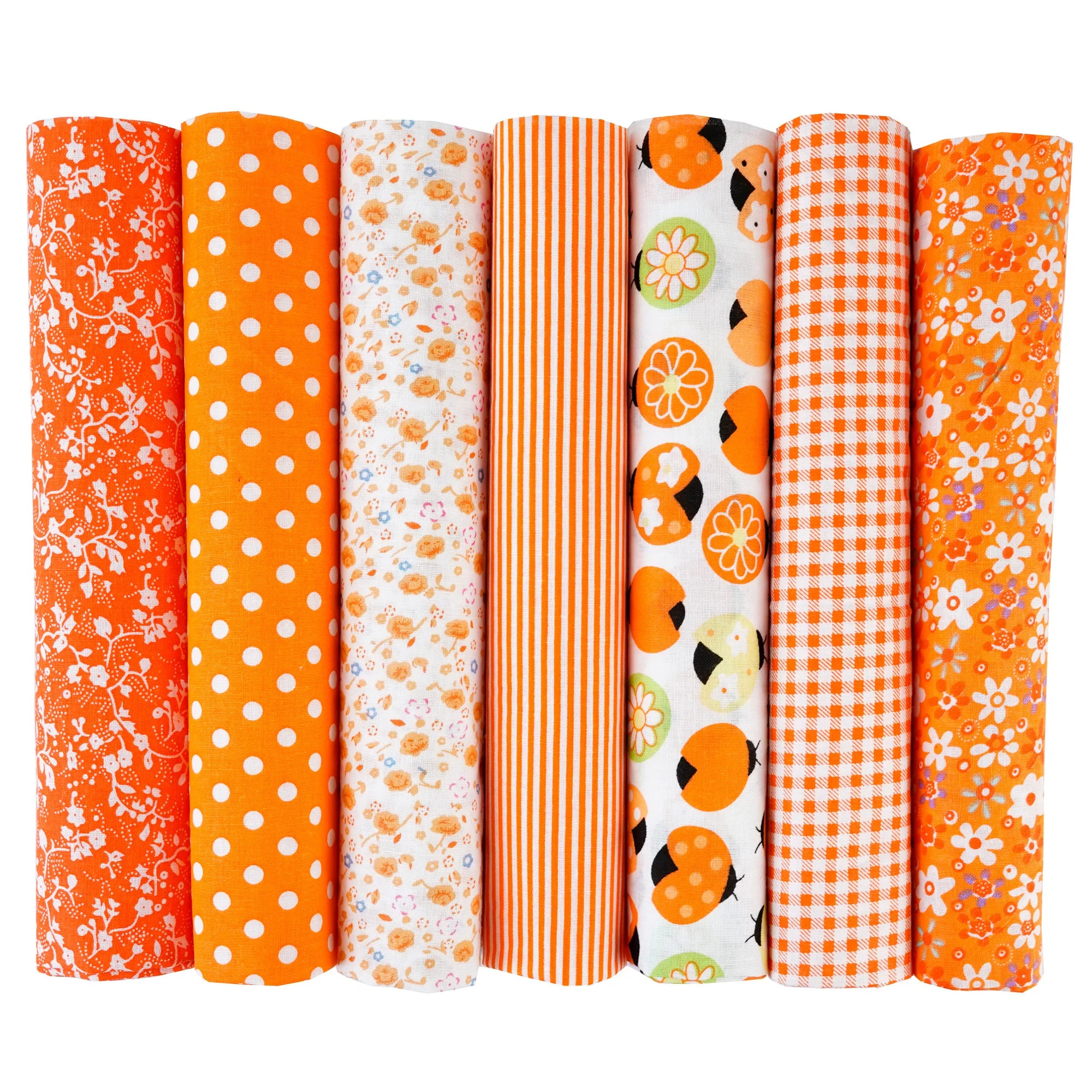 Assorted Cotton Fabric Squares – 7 Pieces