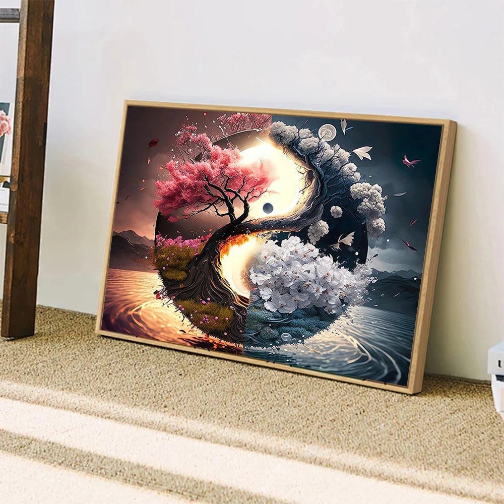 DIY Diamond Painting – Yin Yang Landscape Tree
