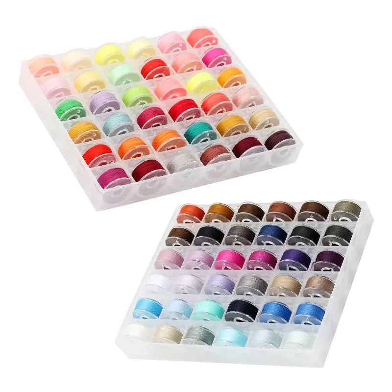 36 Colours High Quality Sewing Thread Boxed Bobbin Set – 36pcs