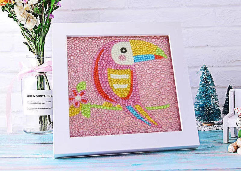 DIY Diamond Art Dots Painting Kits for Kids Animal Art Crafts Kids Girls Boys 5D Diamond Gem Paint by Number Birthday Gifts Toys