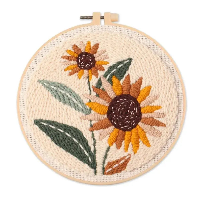 DIY Punch Needle Embroidery Kit – Floral Pattern