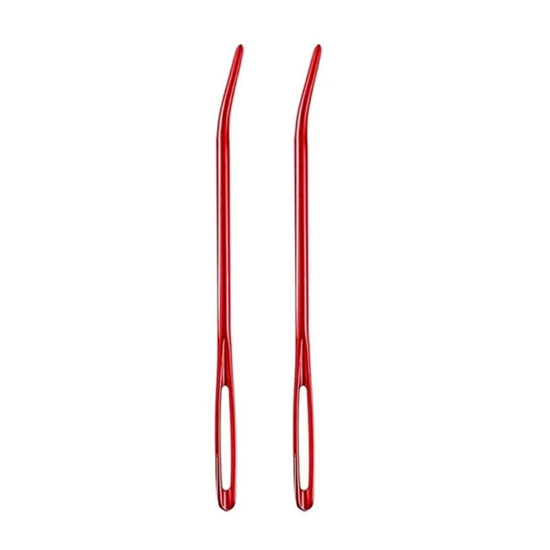 Large Eye Sewing Needle Set with Curved Tip