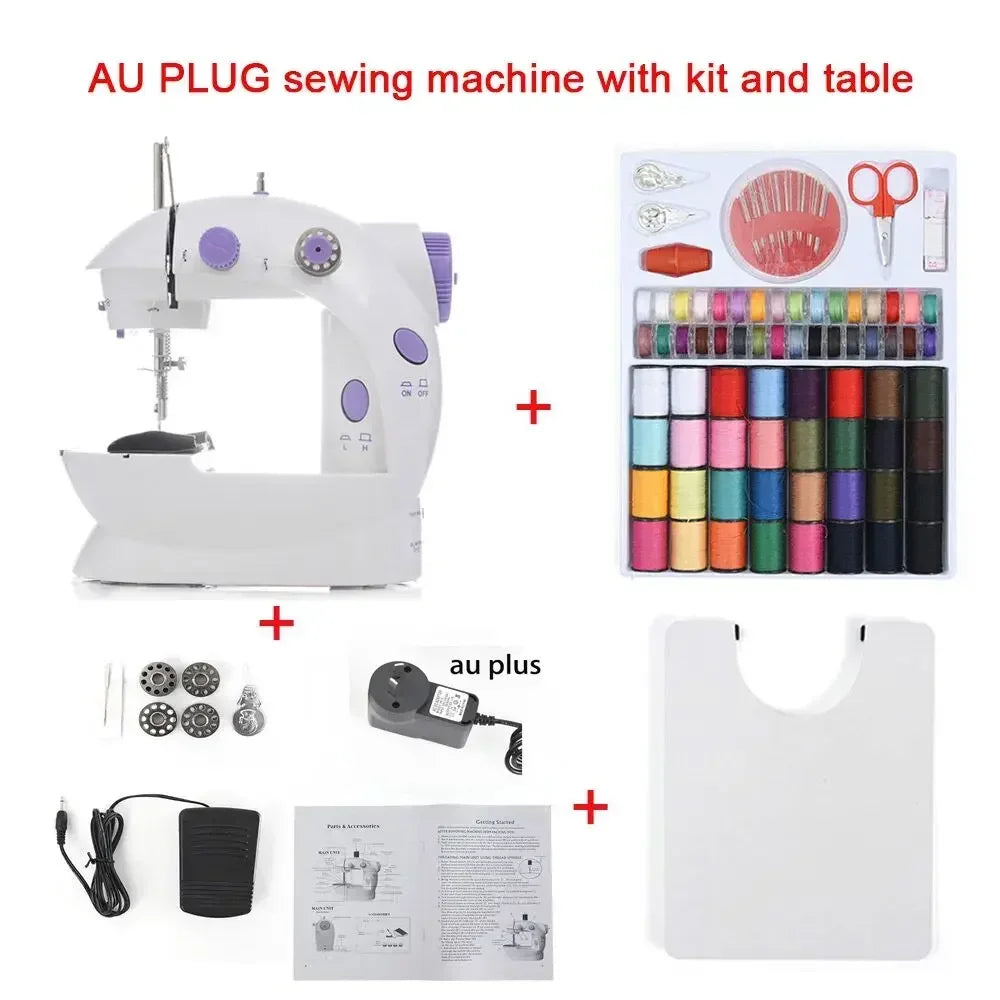 Household Mini Sewing Machine with Light & Accessories
