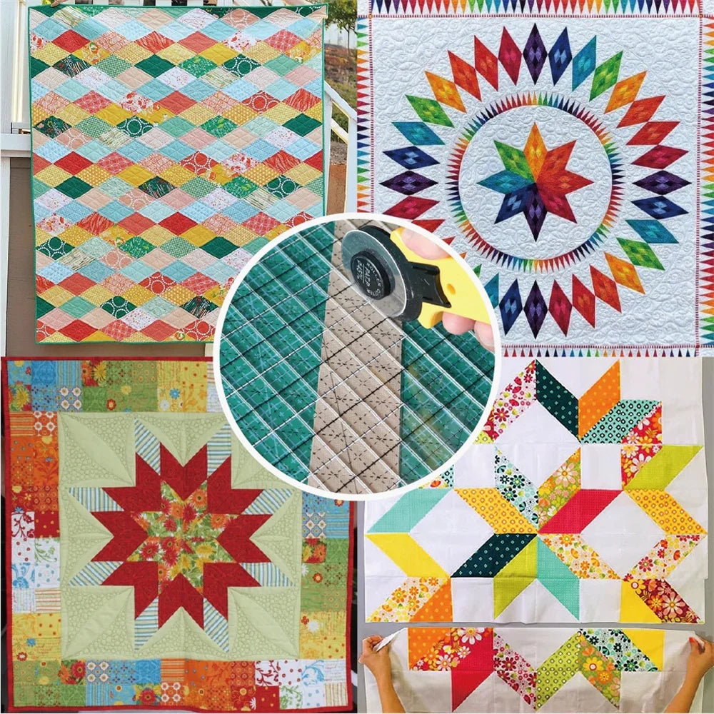 Slotted Quilting Ruler 6/12 Inch Durable Patchwork Ruler Transparent DIY Craft Cutting Ruler Template Fabric Quilting Cutting