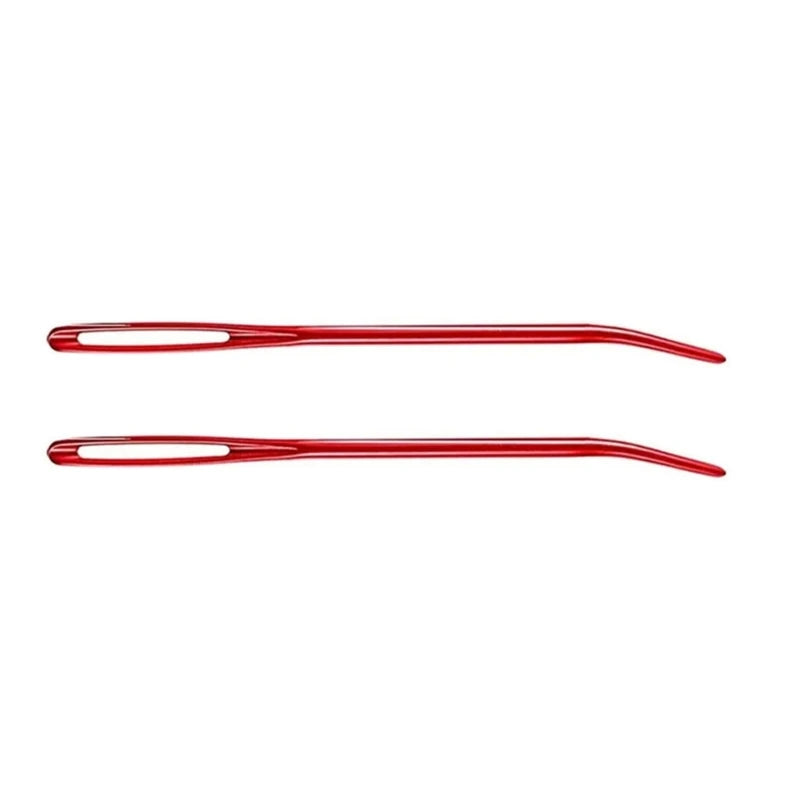 Large Eye Sewing Needle Set with Curved Tip