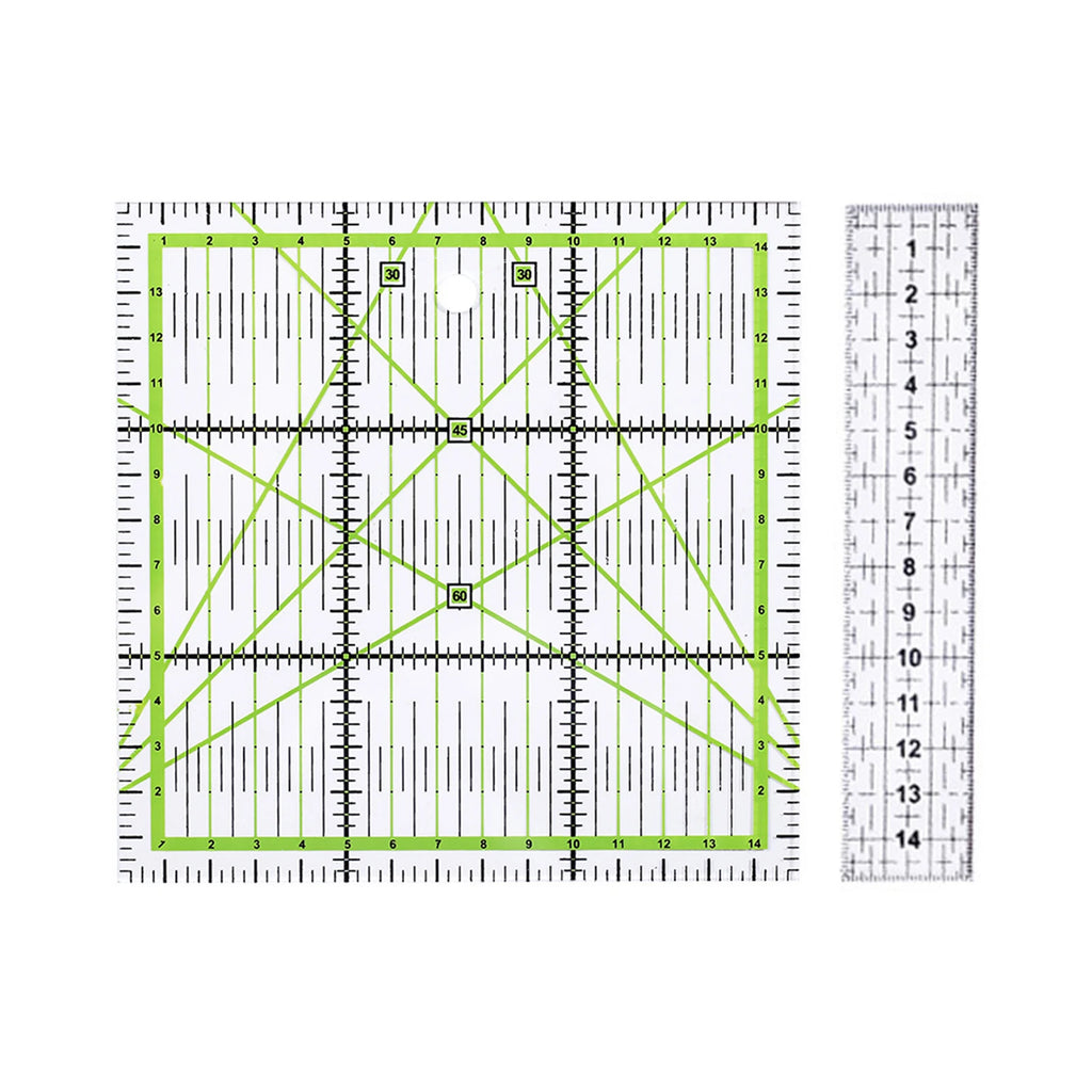 1/2pcs 15cm Quilting Patchwork Ruler Fabric Cloth Cutting Ruler Acrylic Sewing Rulers DIY Knitting Crafts Tailor Sewing Tools