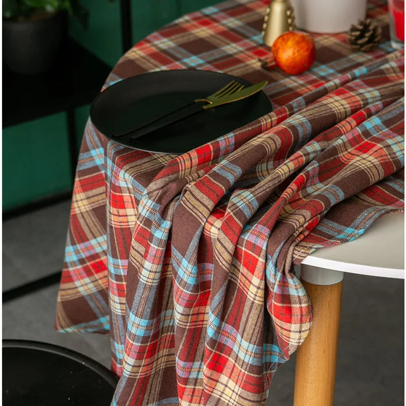 Medium Thick Scottish Checks Polyester Cotton Fabric for Sewing Ladies Skirt School Uniform Skirt Fabric Christmas Decorations