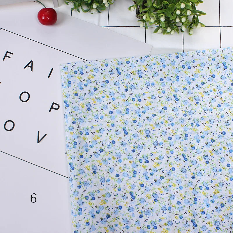 Printed Cotton Fabric for Sewing, Quilting Fabrics for Patchwork, Needlework, DIY Handmade Accessories, 25x25cm