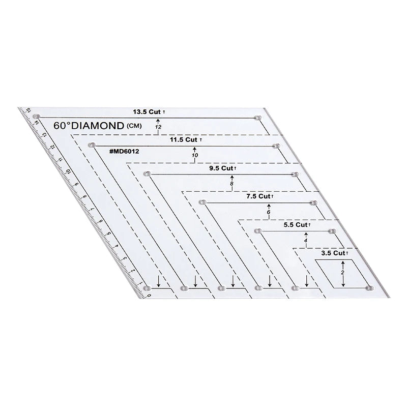 Quilting ruler Sewing template patchwork tool Fabric cutting ruler Hand sewing drawing tool
