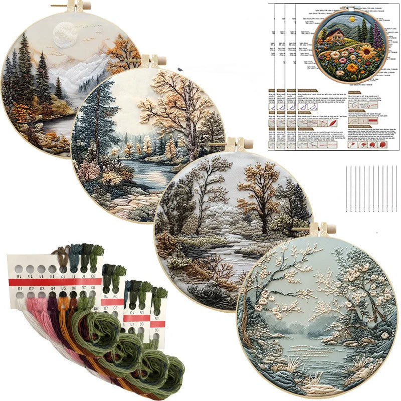 Nature Scenery Embroidery Kit for Beginners