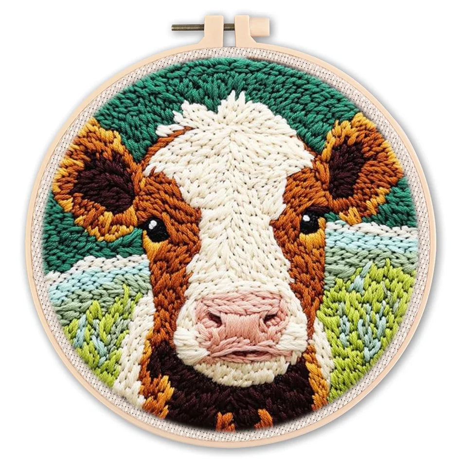 DIY Punch Needle Embroidery Starter Kit – Animal Pattern