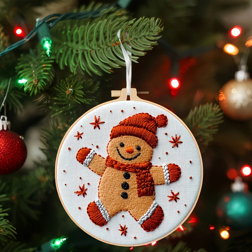 Christmas Gingerbread Man Embroidery Kit