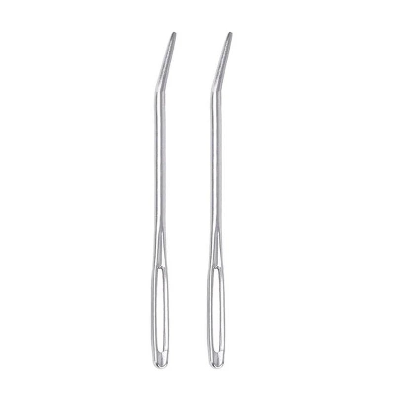 Large Eye Sewing Needle Set with Curved Tip