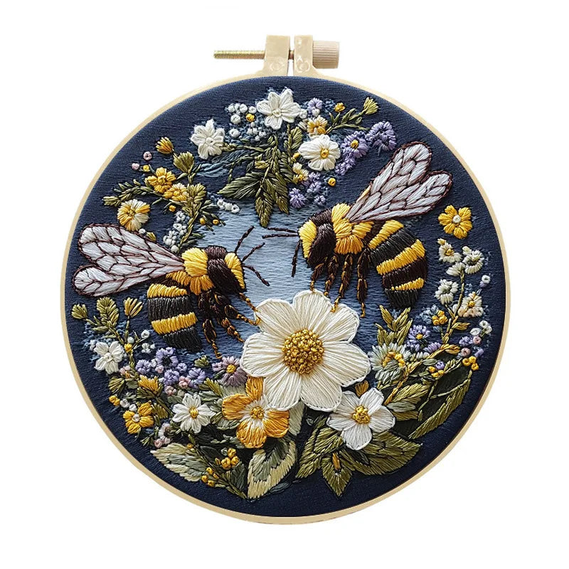 Bee Embroidery Kit for Adults