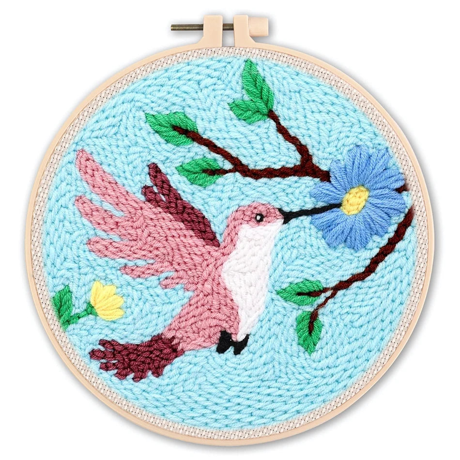 DIY Punch Needle Embroidery Starter Kit – Animal Pattern