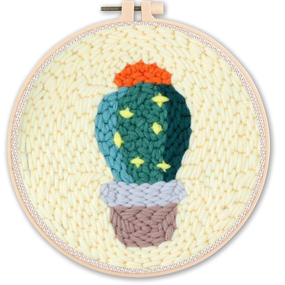 DIY Punch Needle Embroidery Kit – Floral Pattern