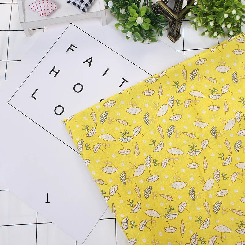 Printed Cotton Fabric for Sewing, Quilting Fabrics for Patchwork, Needlework, DIY Handmade Accessories, 25x25cm