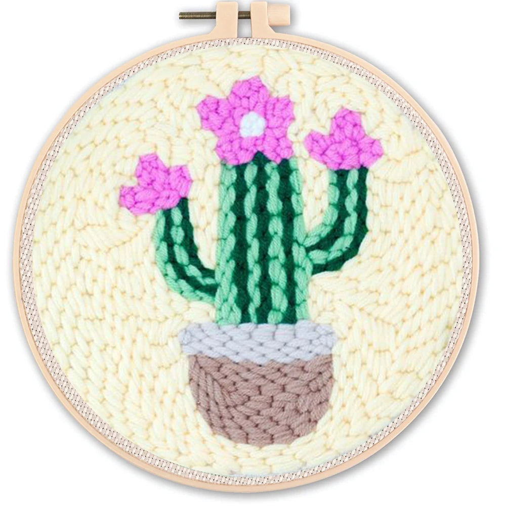 DIY Punch Needle Embroidery Kit – Floral Pattern