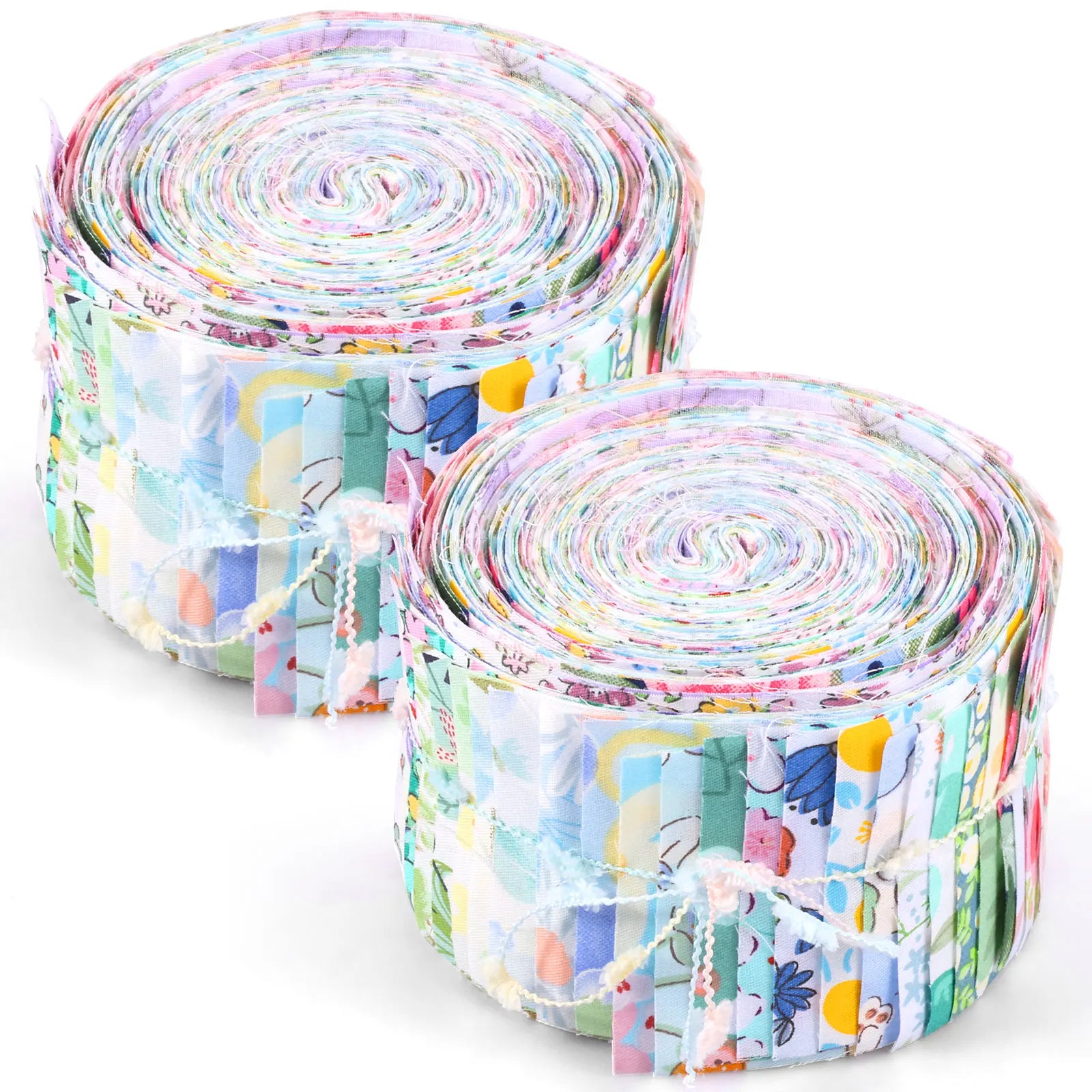 80Pcs Cotton Quilting Fabric 40 Types Floral Printed Sewing Fabric Colorful Pre Cut Strips DIY Handicrafts Patchwork Needlework