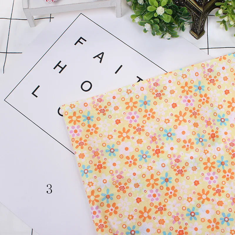 Printed Cotton Fabric for Sewing, Quilting Fabrics for Patchwork, Needlework, DIY Handmade Accessories, 25x25cm