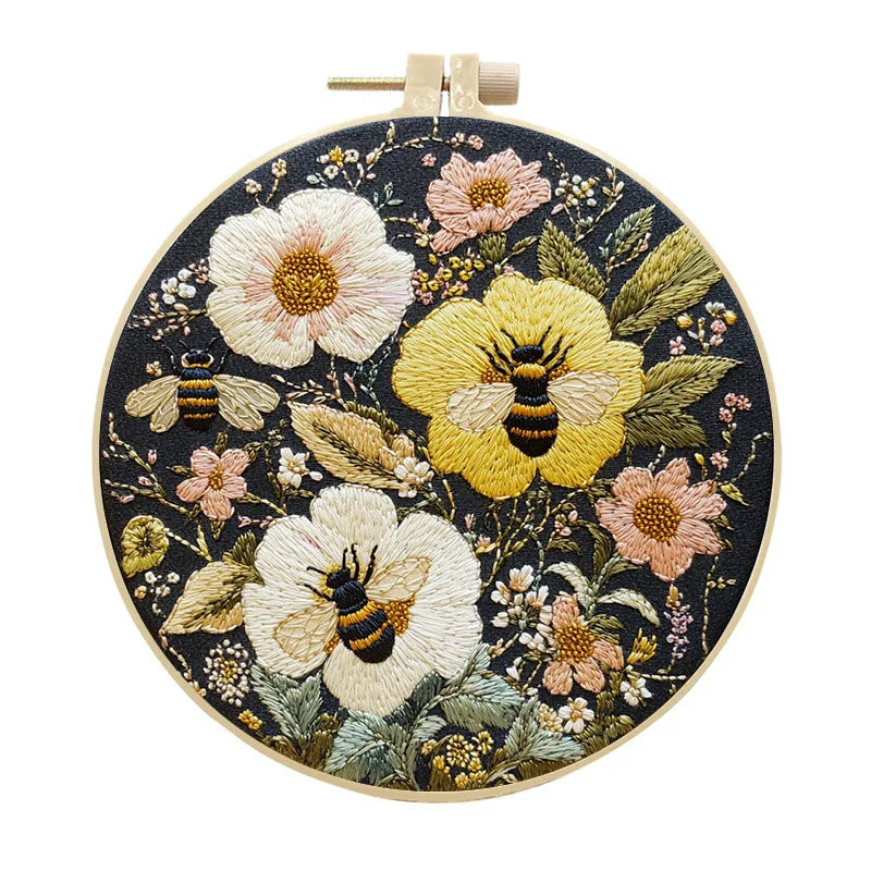 Bee Embroidery Kit for Adults