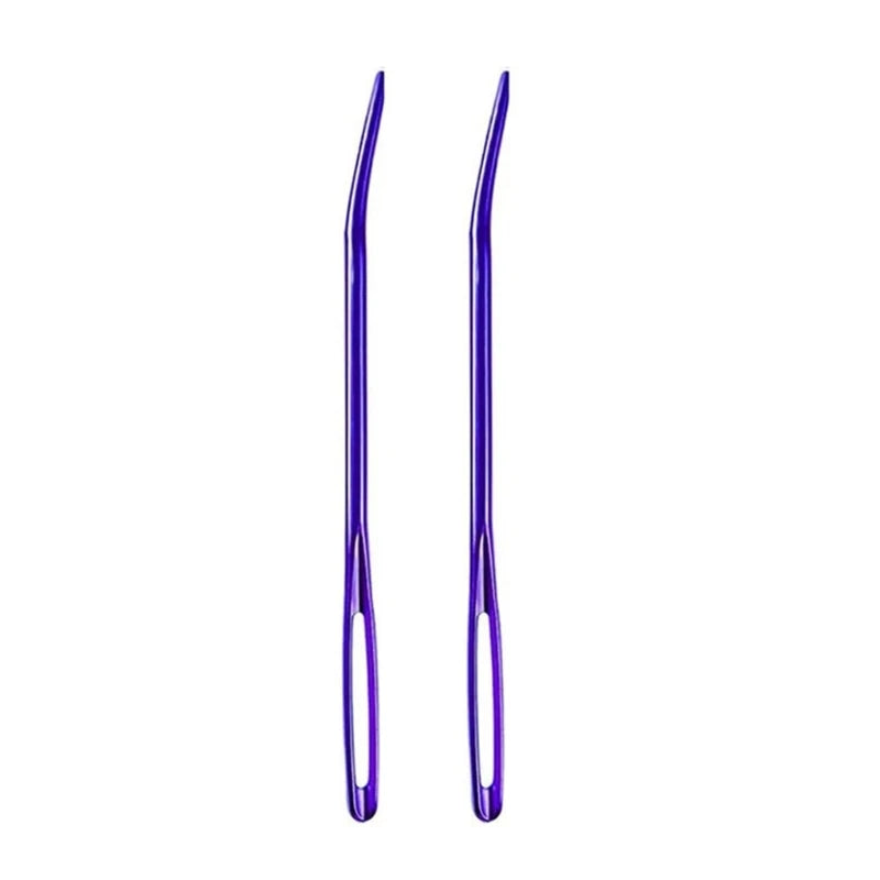 Large Eye Sewing Needle Set with Curved Tip