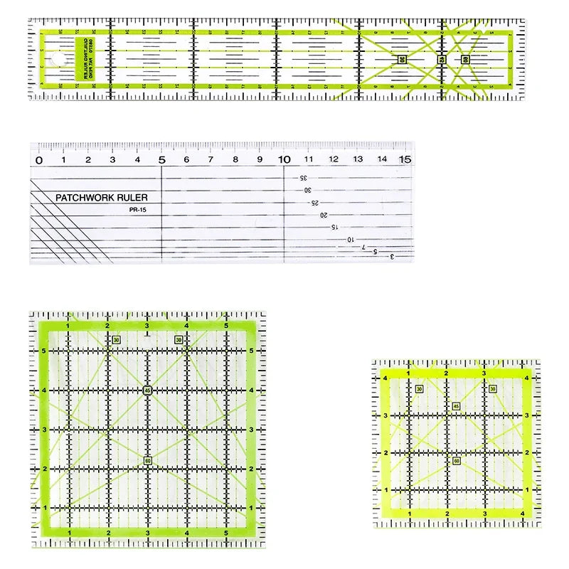 TLKKUE Acrylic Sewing Ruler For Patchwork Square Fabric Cloth Ruler For Dressmaker DIY Sewing Quilting Yardstick Cutting Tools