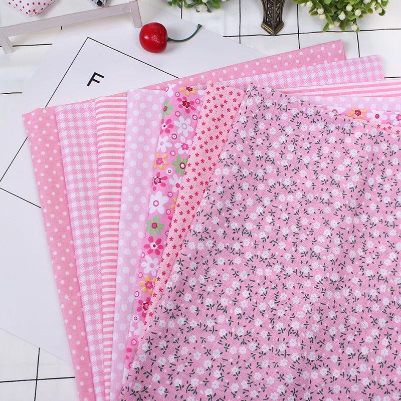 Printed Cotton Fabric for Sewing, Quilting Fabrics for Patchwork, Needlework, DIY Handmade Accessories, 25x25cm