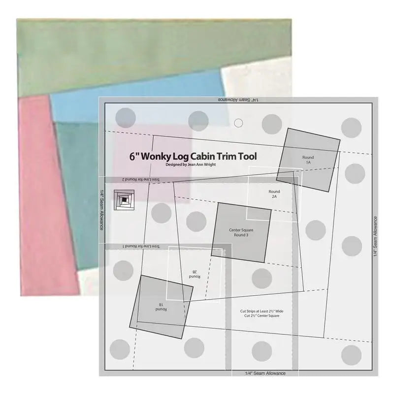 Quilting Template Clothing Patterning Ruler Log Cabin Trim Tool For Drawing Craft Sewing Projects And DIY Quilting Supplies