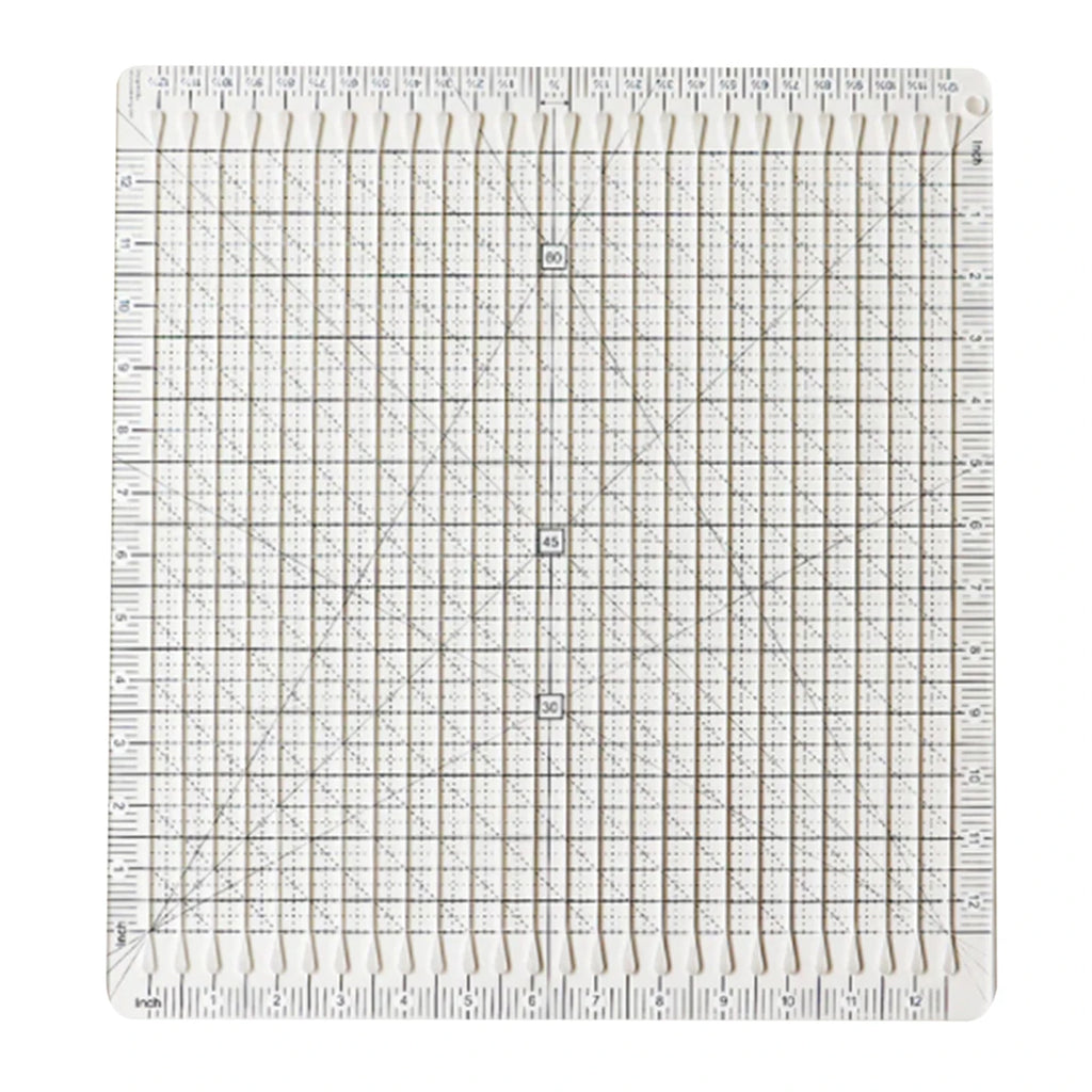 Slotted Quilting Ruler 6/12 Inch Durable Patchwork Ruler Transparent DIY Craft Cutting Ruler Template Fabric Quilting Cutting