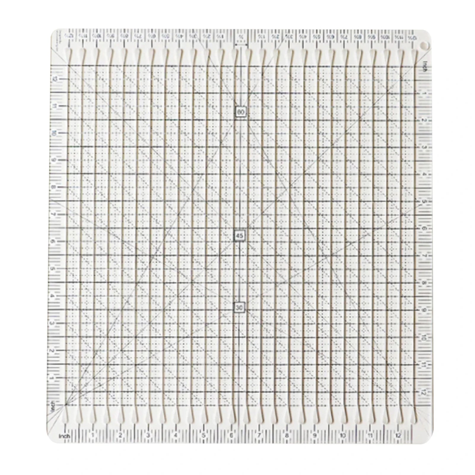 Slotted Quilting Ruler 6/12 Inch Durable Patchwork Ruler Transparent DIY Craft Cutting Ruler Template Fabric Quilting Cutting