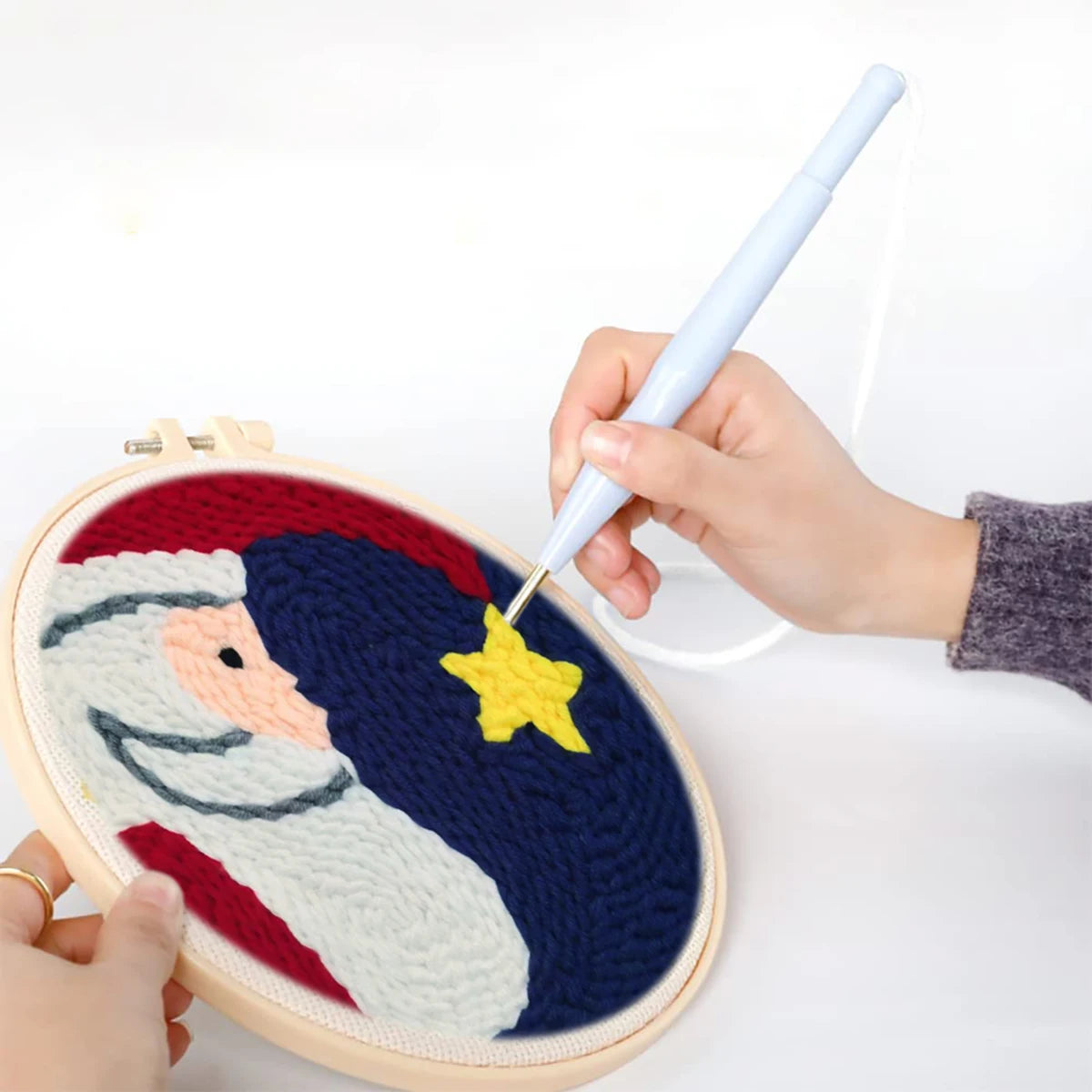 Santa Claus Punch Needle Embroidery Starter Kit