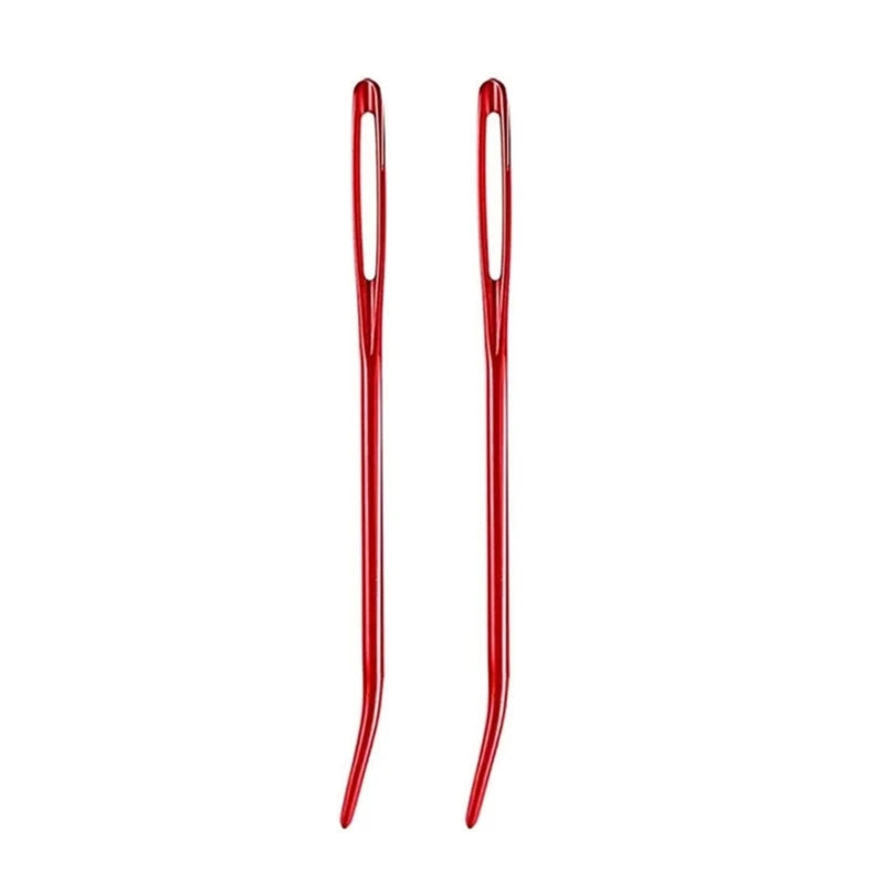 Large Eye Sewing Needle Set with Curved Tip