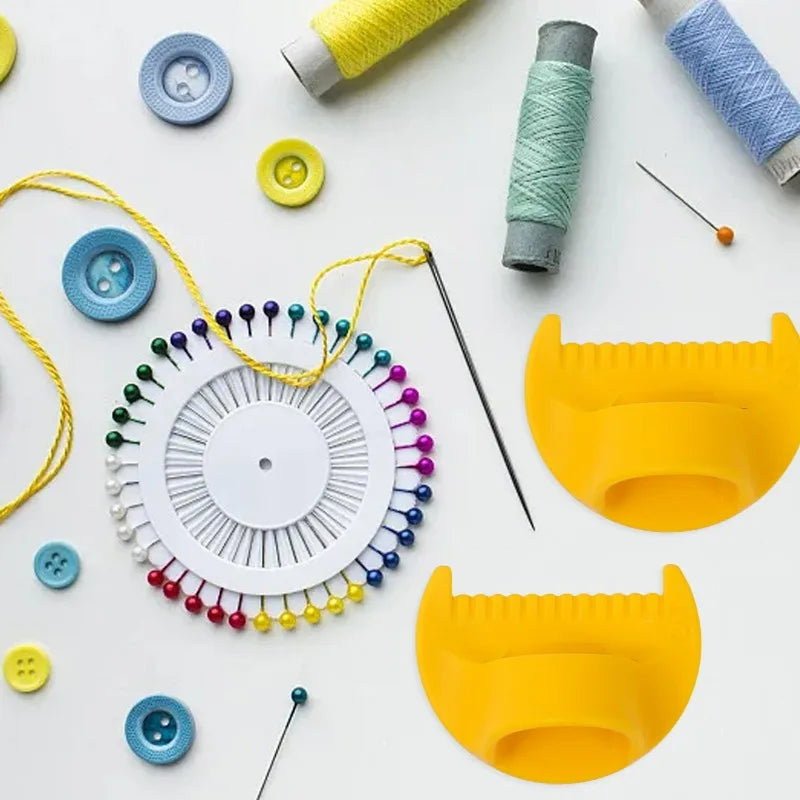 DIY Hand Sewing Edge Lockstitch Positioner with Fabric Thimble