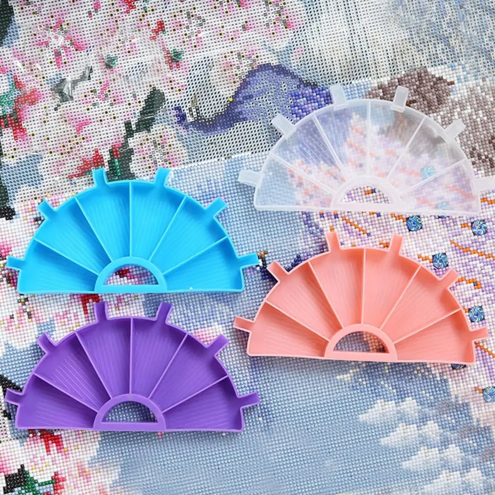 6 Grid Palette Diamond Painting Tray Kits Large Capacity Drill Plate Diamond Painting Pen Beading Plates Cross Stitch Tools