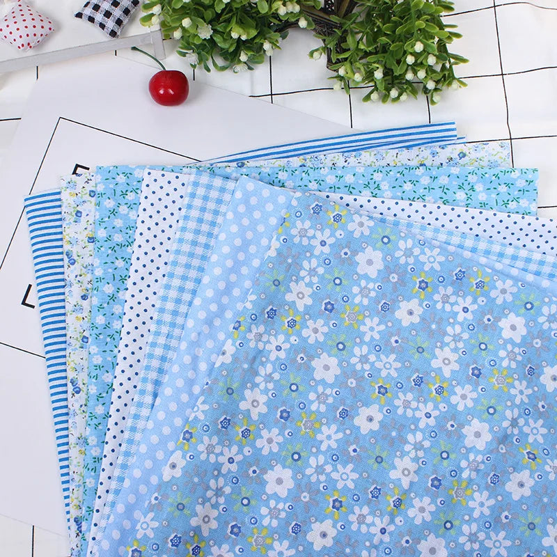 Printed Cotton Fabric for Sewing, Quilting Fabrics for Patchwork, Needlework, DIY Handmade Accessories, 25x25cm