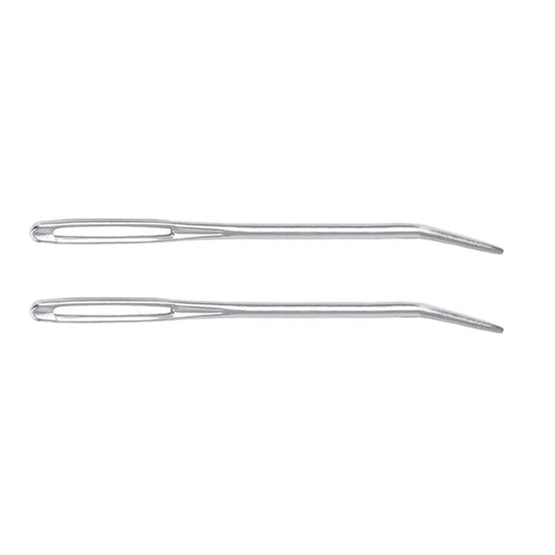 Large Eye Sewing Needle Set with Curved Tip