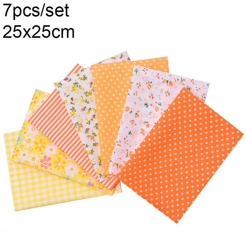 Assorted Floral Printed Cotton Fabric Squares