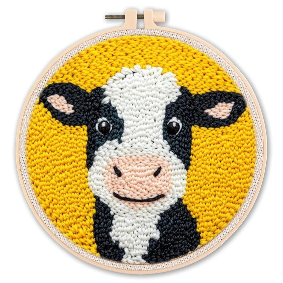 DIY Punch Needle Embroidery Starter Kit – Animal Pattern