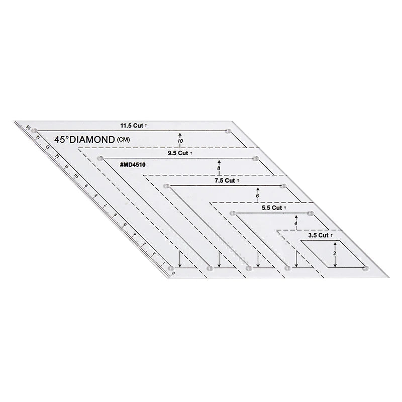 Quilting ruler Sewing template patchwork tool Fabric cutting ruler Hand sewing drawing tool