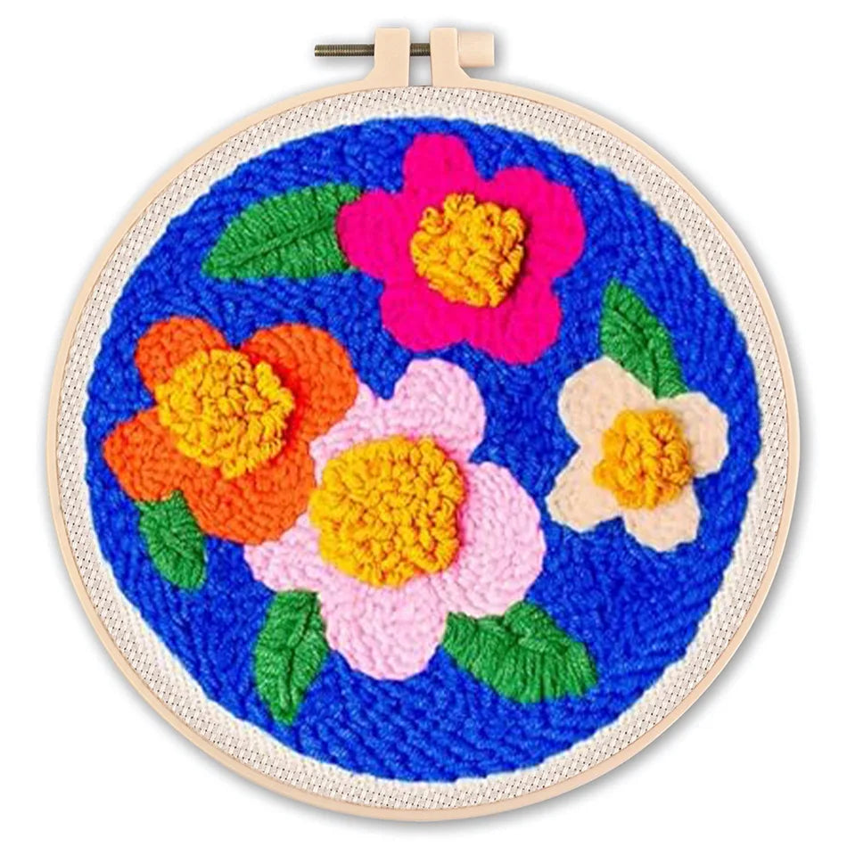 DIY Punch Needle Embroidery Kit – Floral Pattern