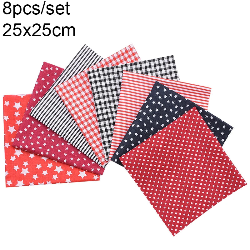 Assorted Floral Printed Cotton Fabric Squares