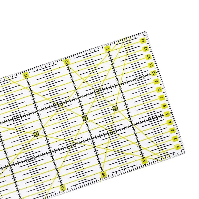 Quilting Ruler Fabric Cutting Ruler with Double Colored Grid Lines Sewing Ruler for Sewing Tailor Patchwork Craft Sewing Tools