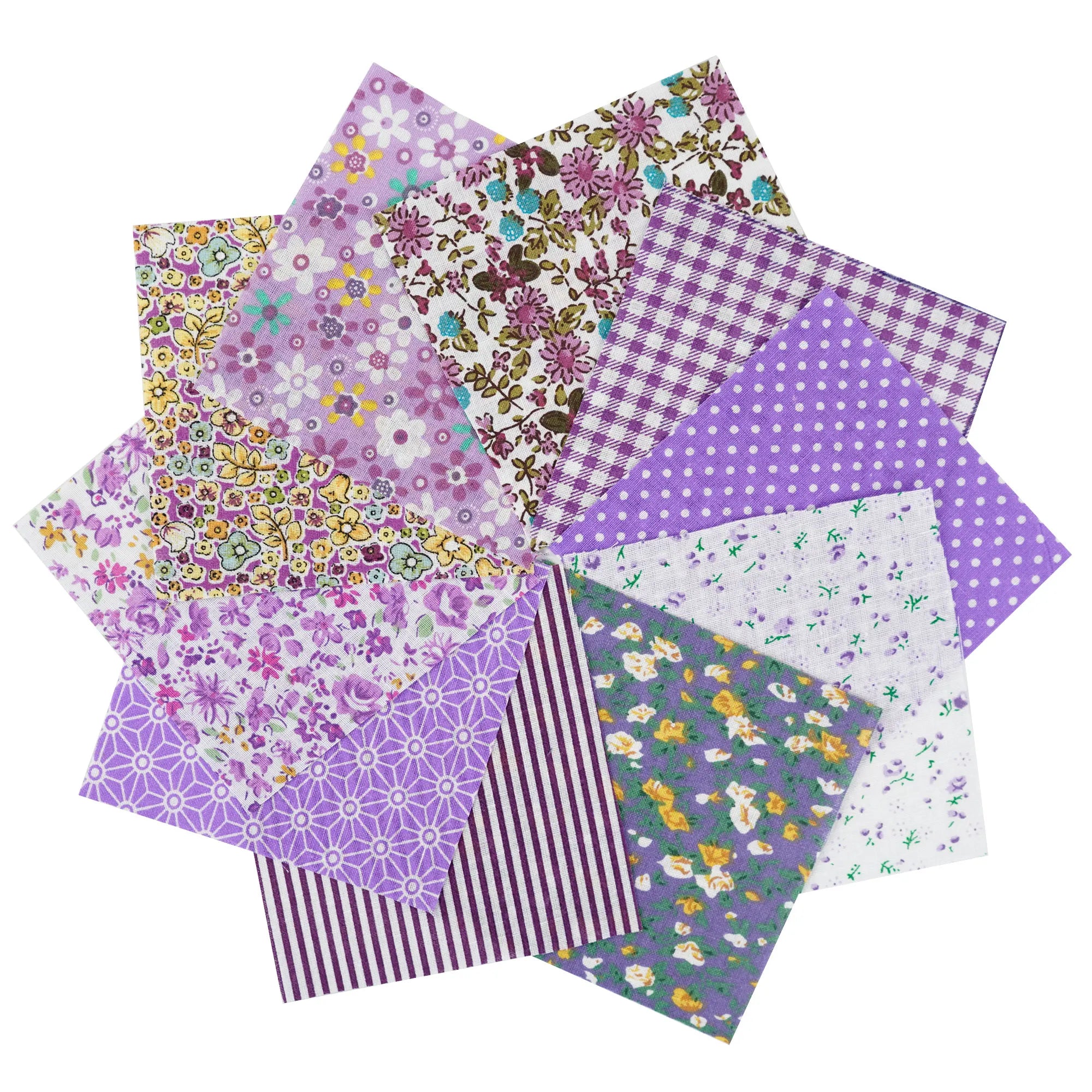 Assorted Cotton Fabric Squares – 100 Pieces