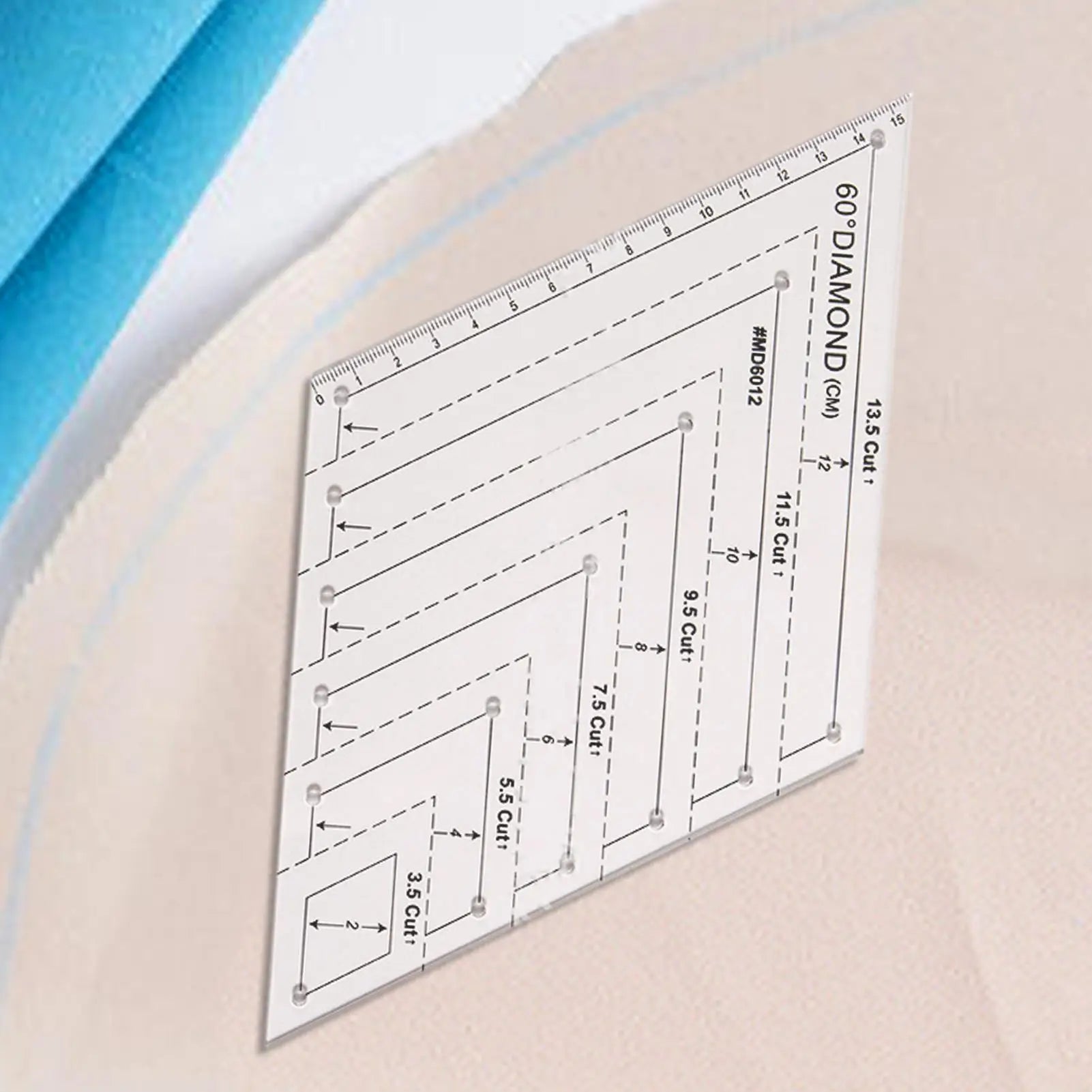 Quilting Templates For Cutting Patterns 60 Degree Sewing Cutting Craft Ruler Transparent Tool Supplies For Projects Enhancing