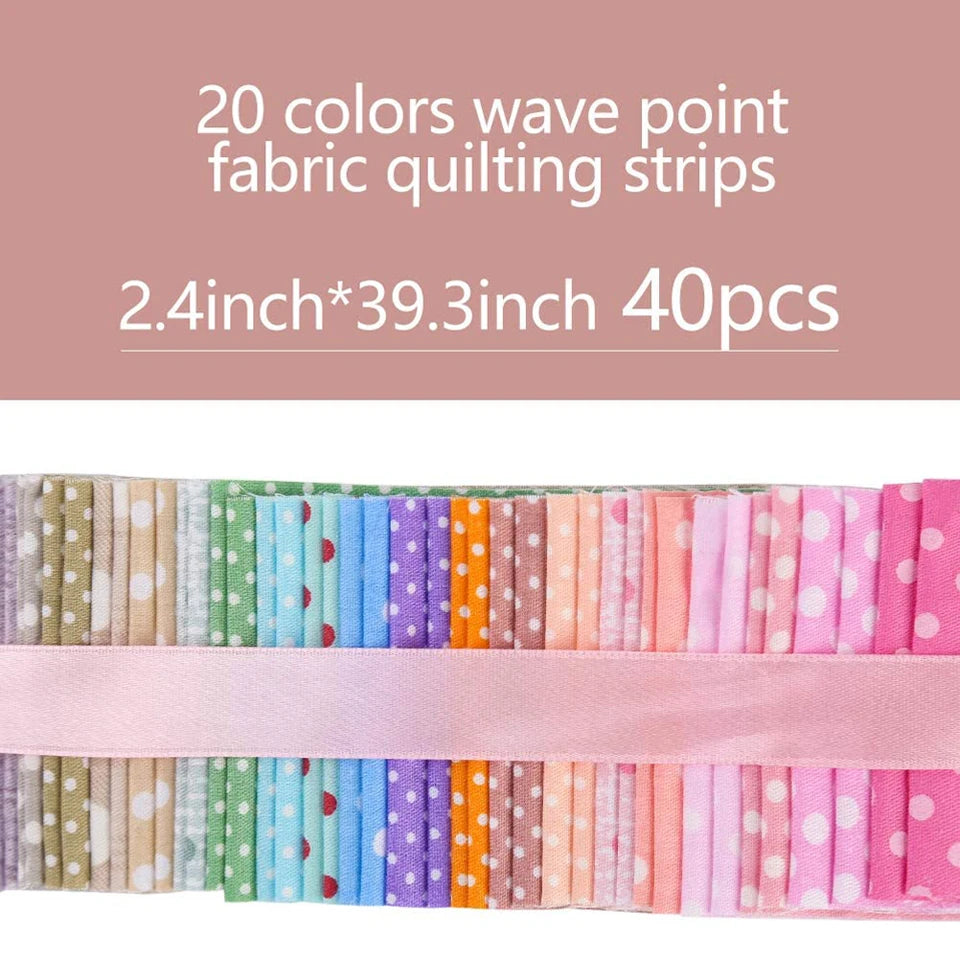Jelly Roll Cotton Fabric Strips – Random Pattern